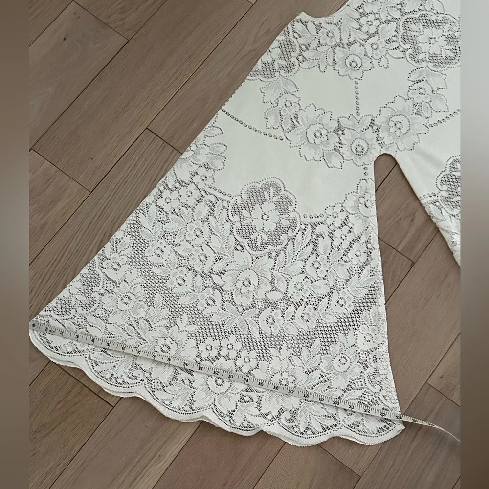 Vintage 60’s 70’s crochet lace boho bell sleeve dress - Picture 5 of 16